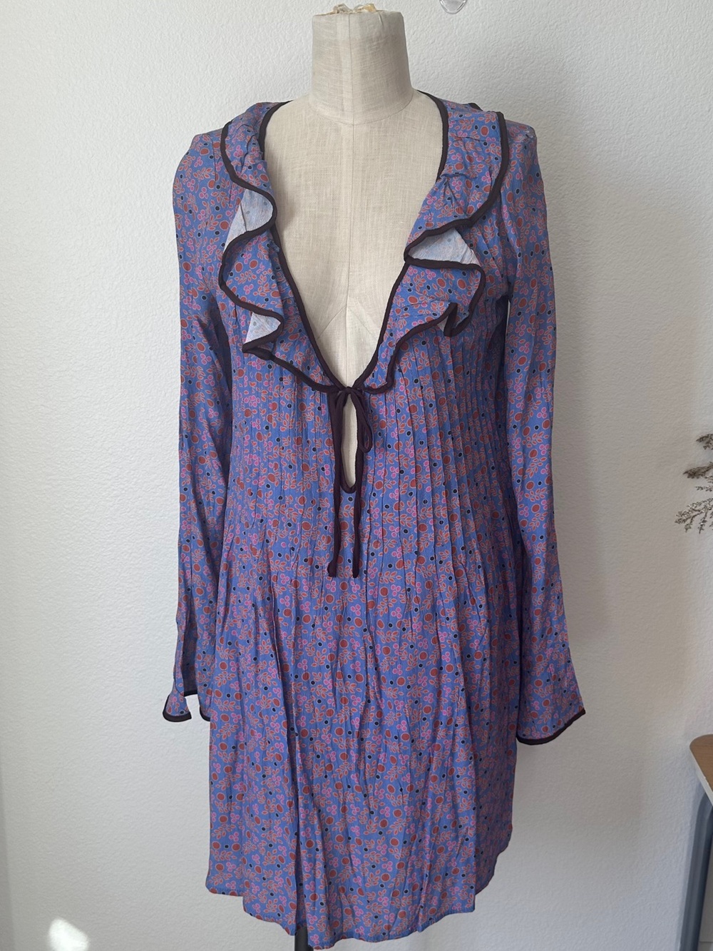 Free People Blossom Baby Mini Dress Periwinkle - Picture 5 of 8